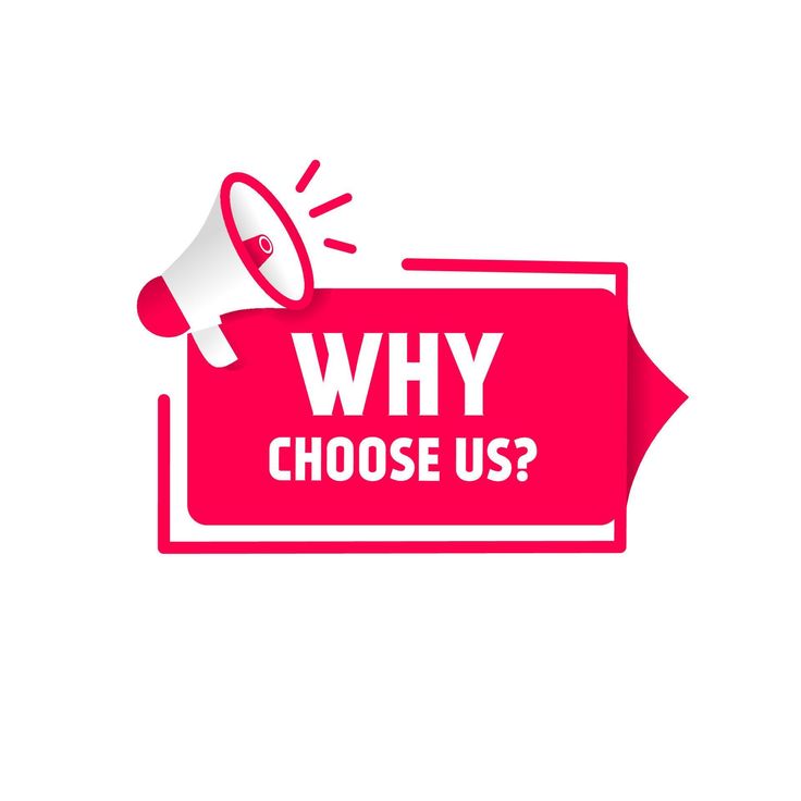 why choose us text message banner design flat vector illustration